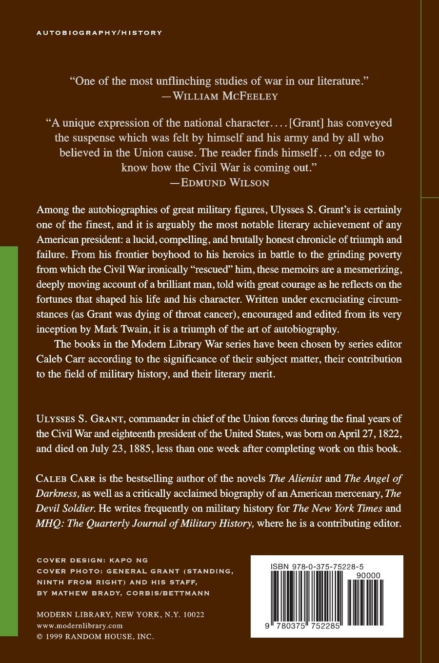 Rückseitencover Personal Memoirs