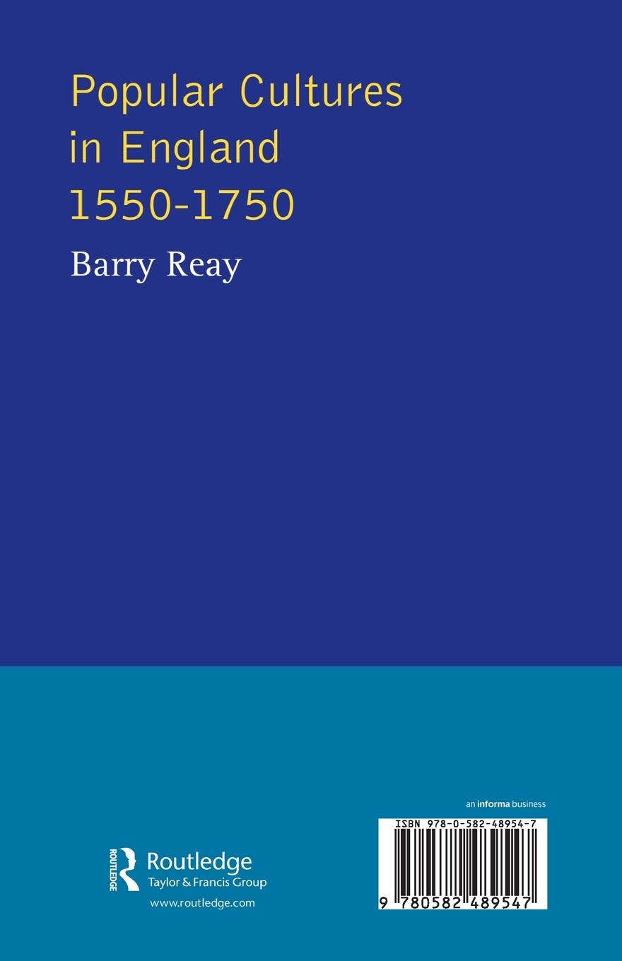 Rückseitencover Popular Cultures in England 1550-1750