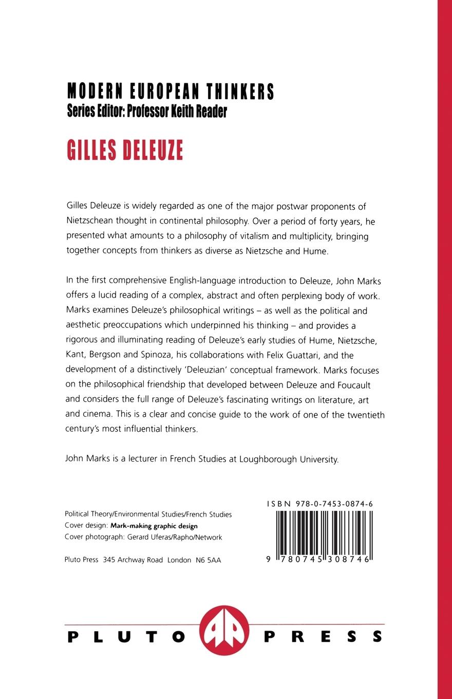 Rückseitencover Gilles Deleuze