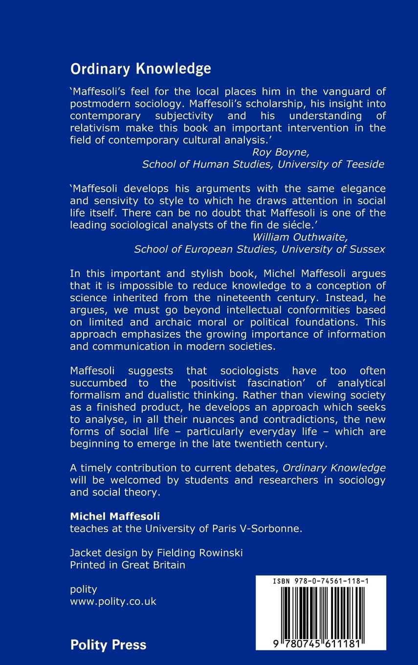 Rückseitencover Ordinary Knowledge