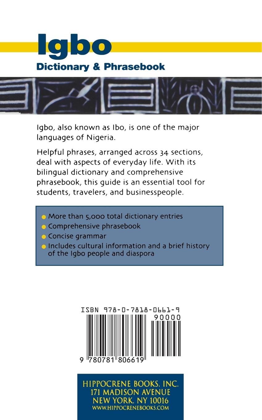 Rückseitencover Igbo-English/English-Igbo Dictionary & Phrasebook