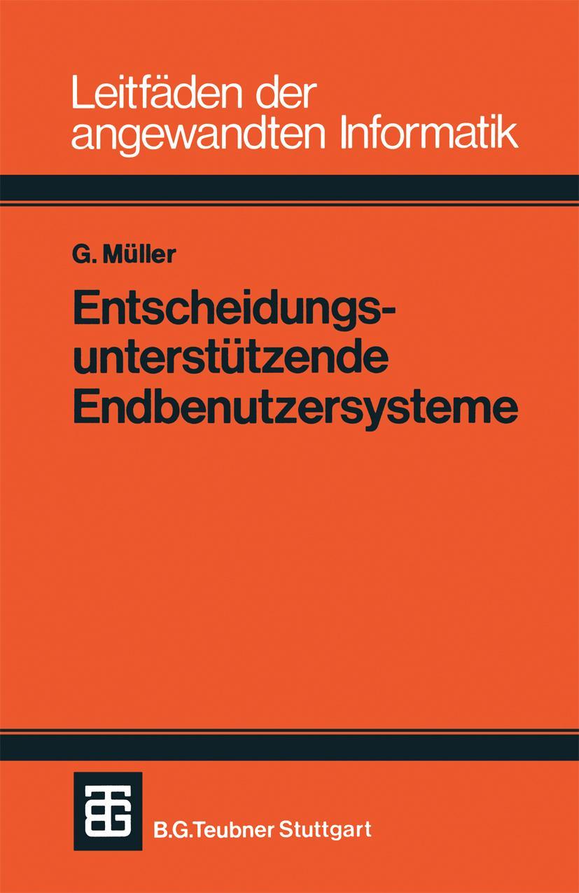 Vorderes Coverbild Entscheidungsunterstützende Endbenutzersysteme