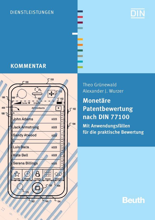 Vorderes Coverbild Monetäre Patentbewertung nach DIN 77100