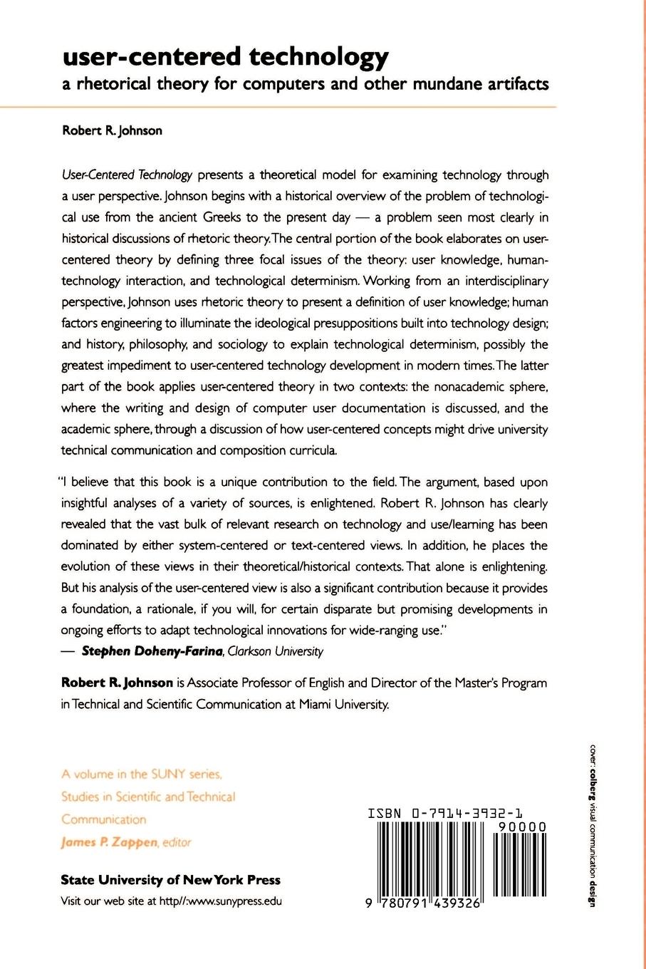 Rückseitencover User-Centered Technology