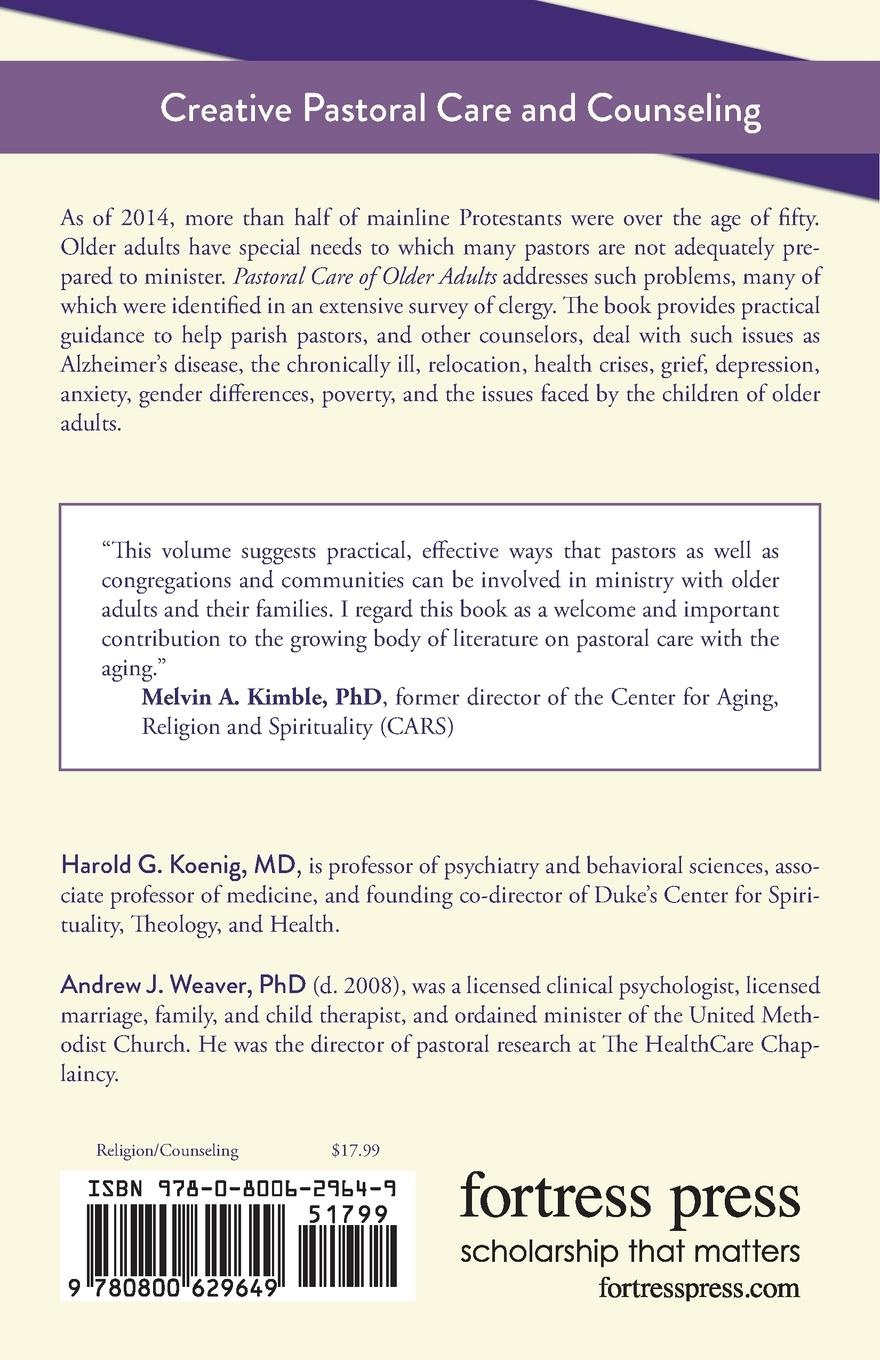 Rückseitencover Pastoral Care of Older Adults