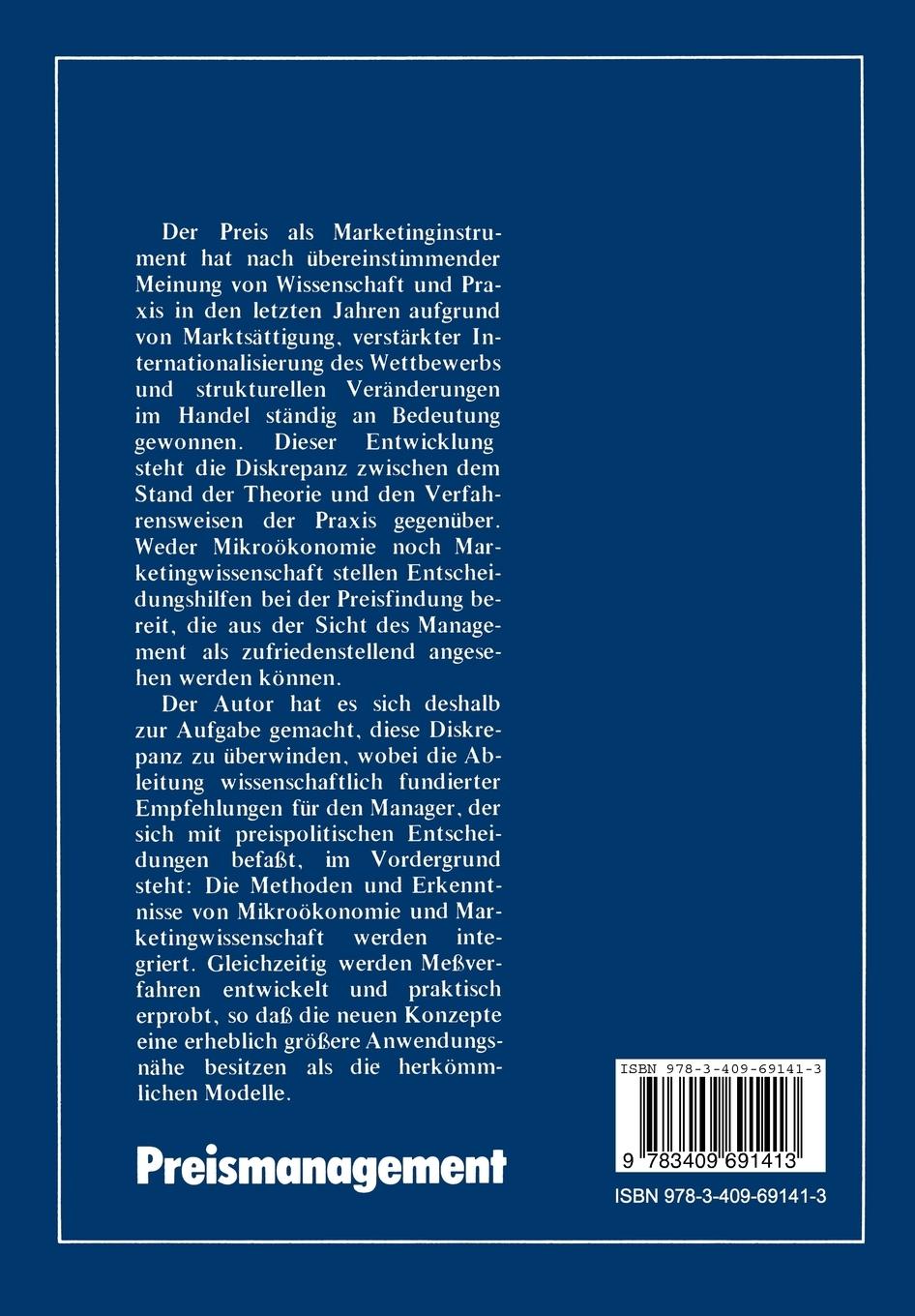 Rückseitencover Preismanagement