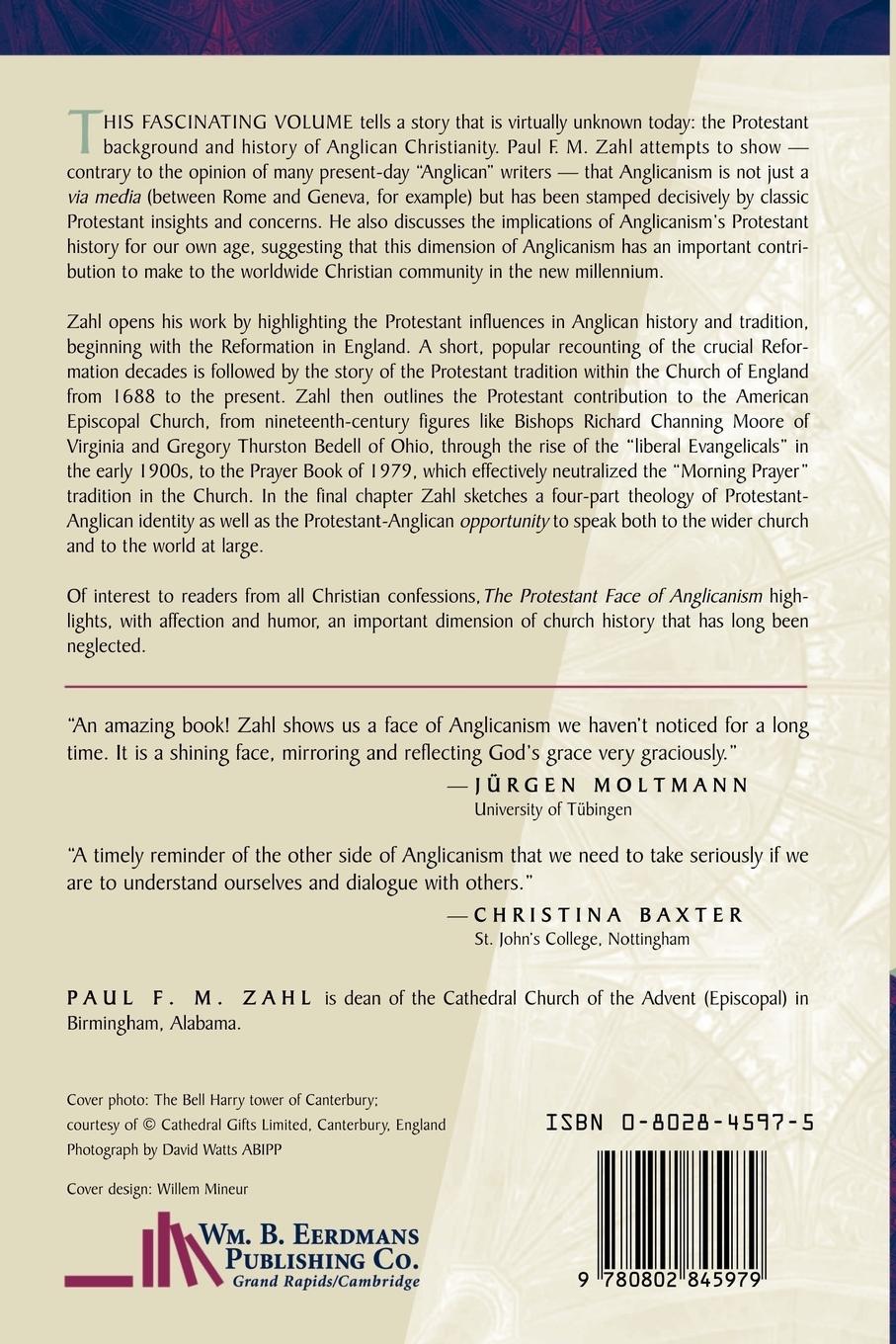 Rückseitencover The Protestant Face of Anglicanism