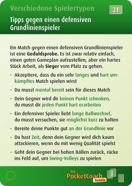 Beispielinhalt (Bild) My-Pocket-Coach Tennis