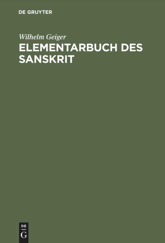 Vorderes Coverbild Elementarbuch des Sanskrit