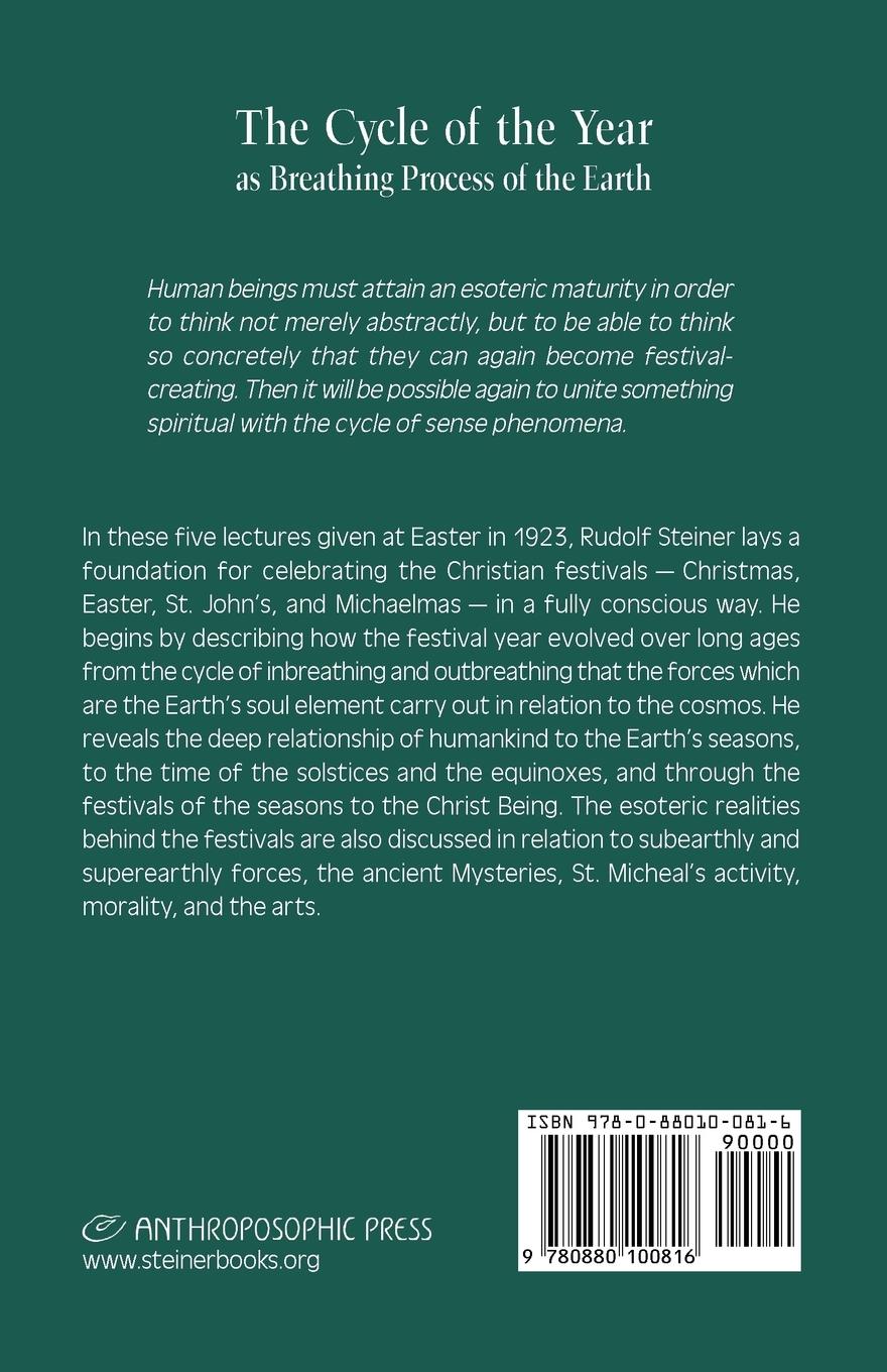 Rückseitencover The Cycle of the Year as Breathing-Process of the Earth
