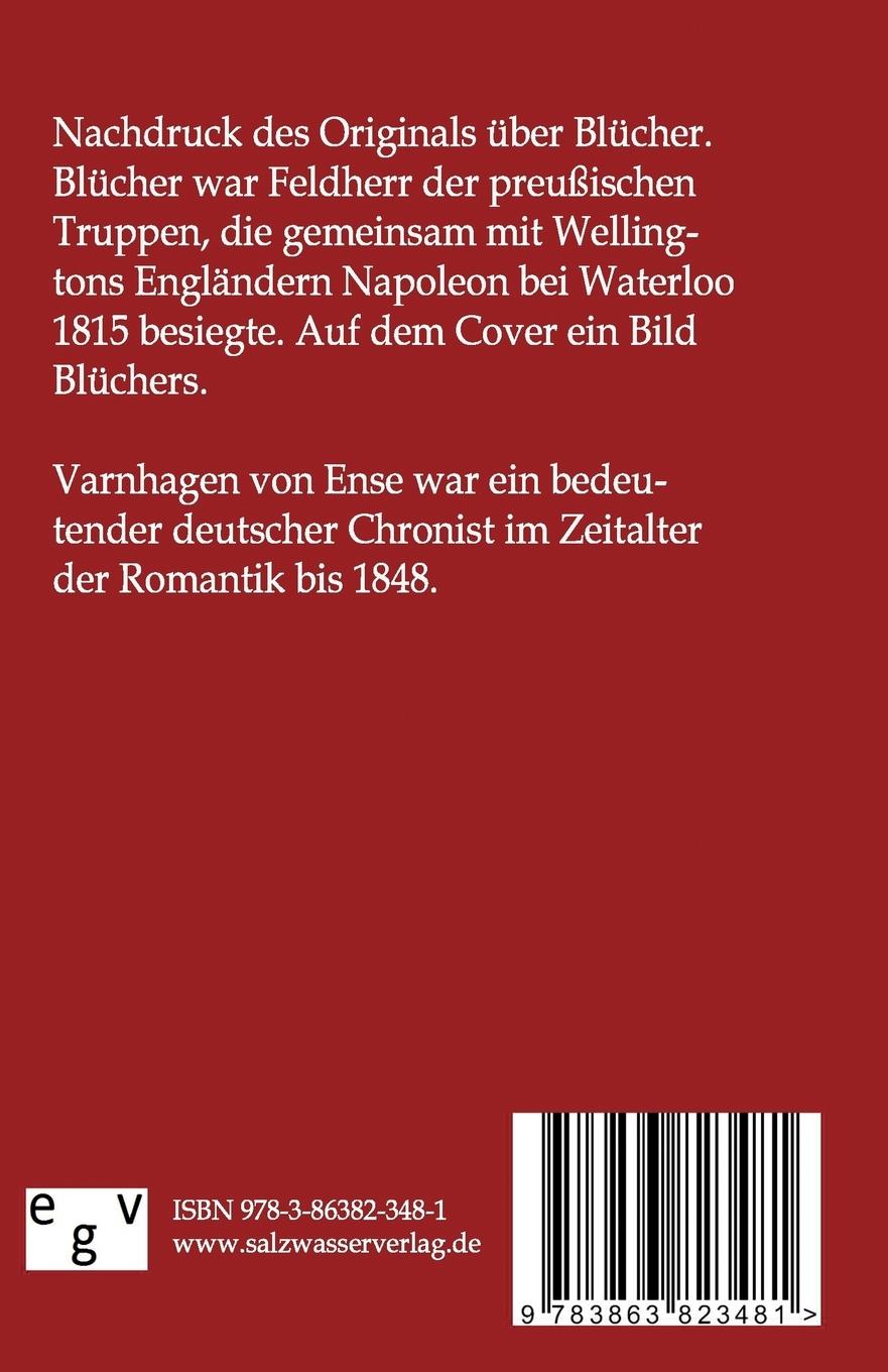 Rückseitencover Fürst Blücher von Wahlstadt