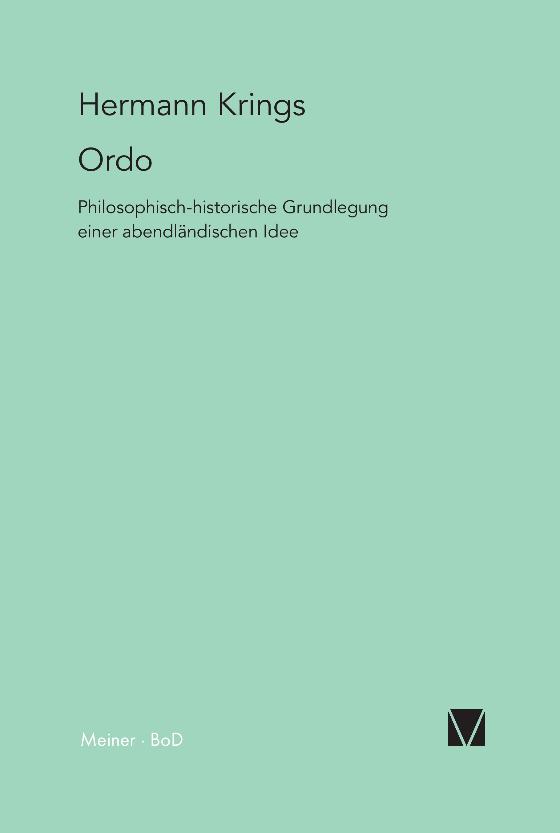 Vorderes Coverbild Ordo