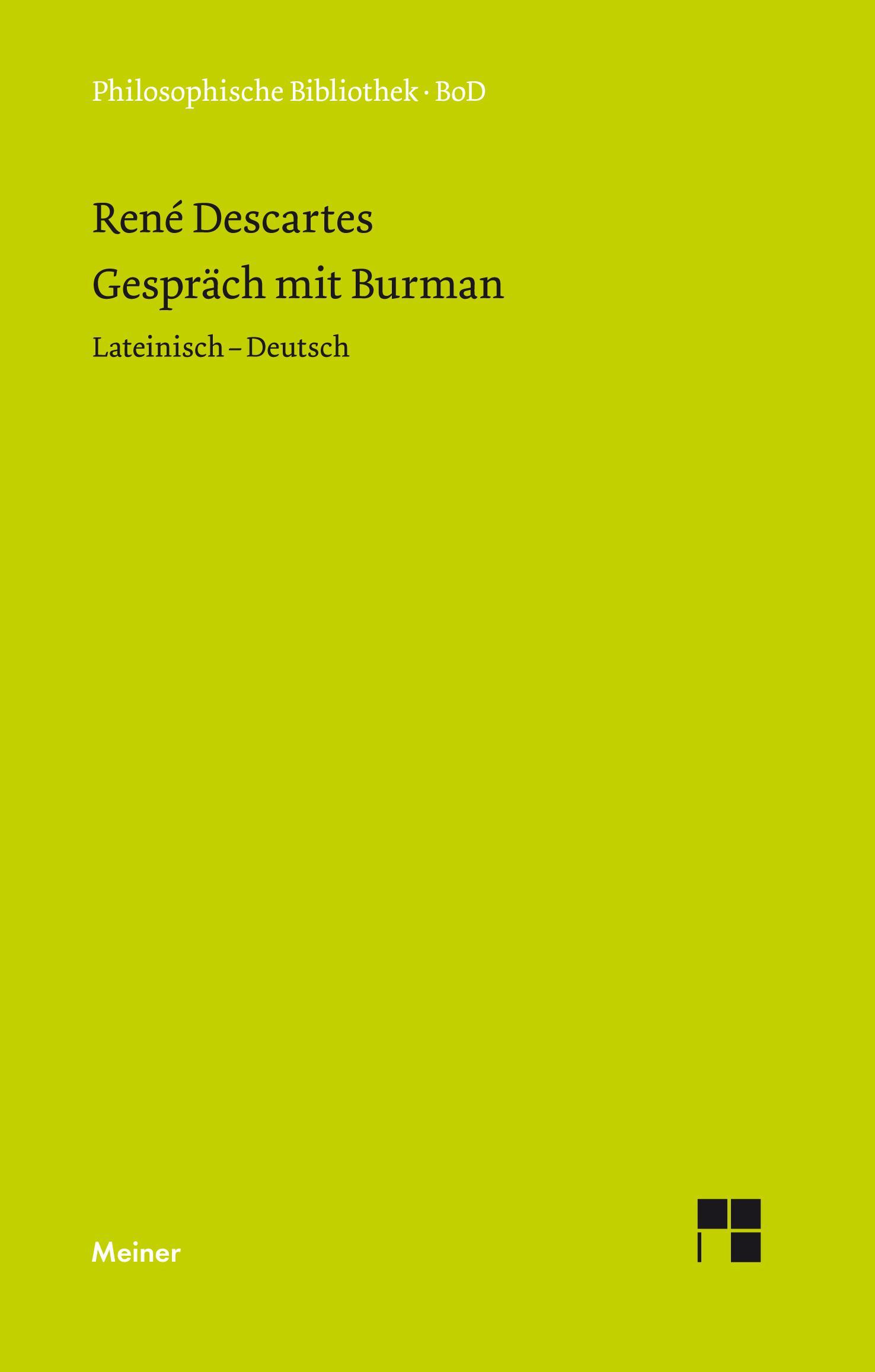 Vorderes Coverbild Gespräch mit Burman