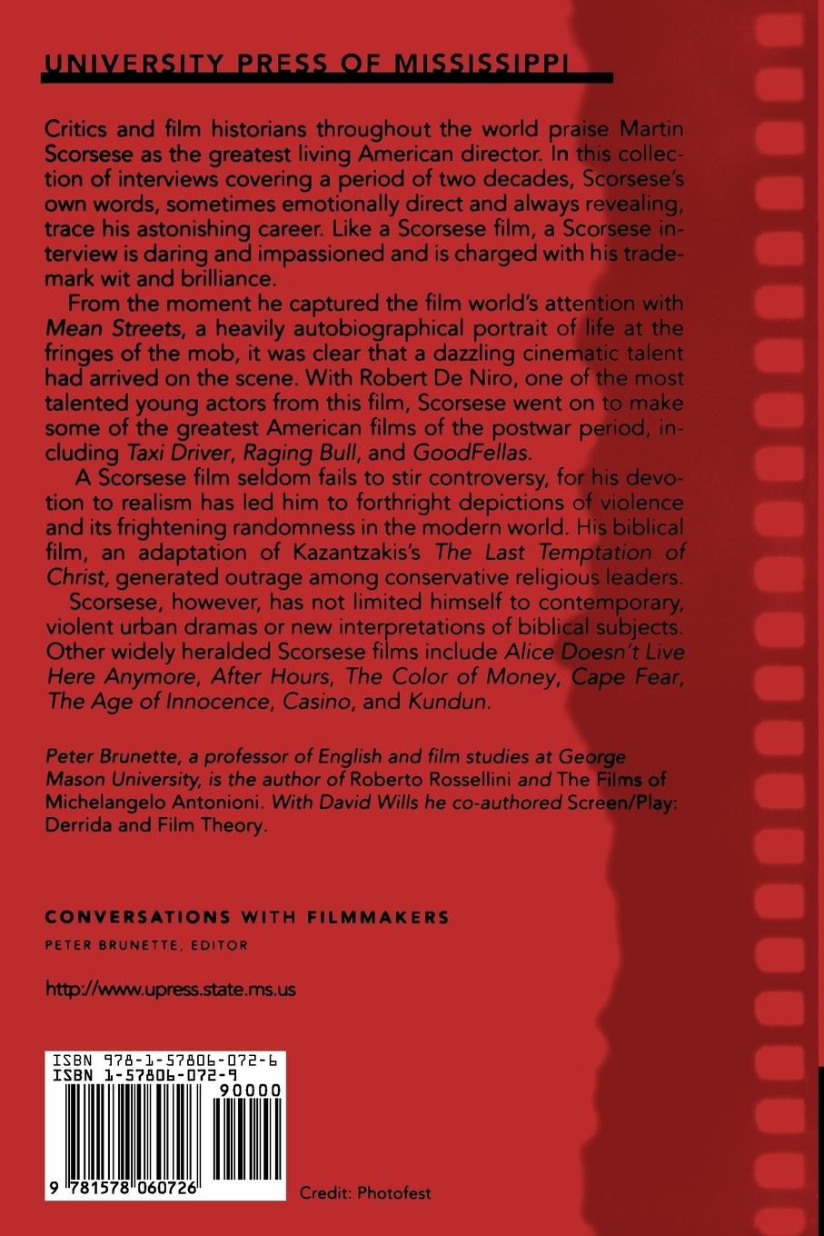 Rückseitencover Martin Scorsese
