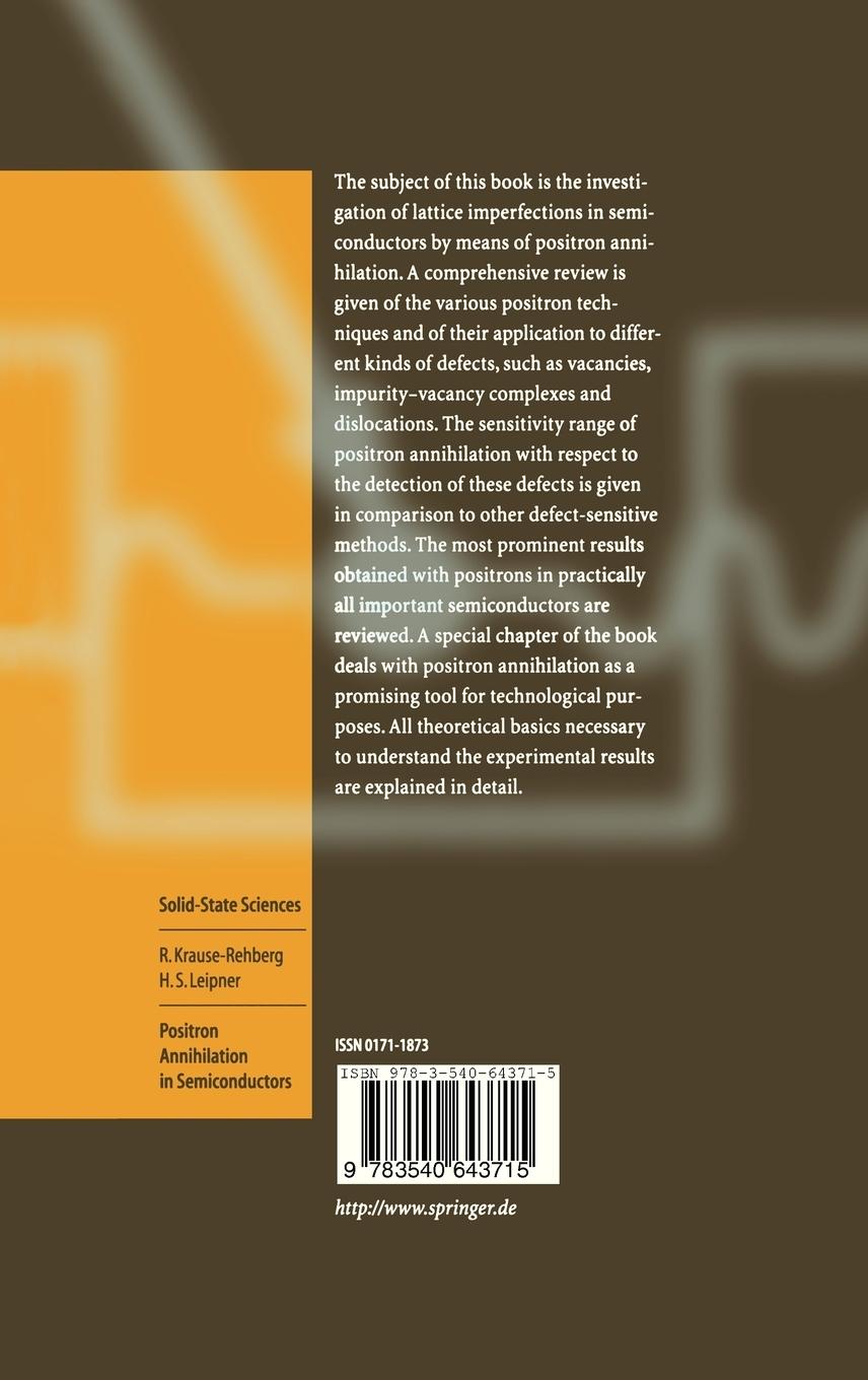 Rückseitencover Positron Annihilation in Semiconductors