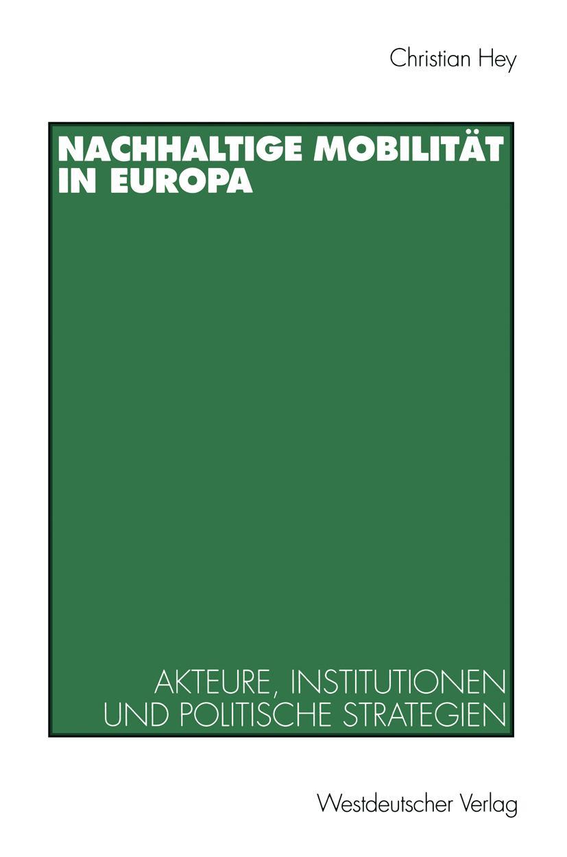Vorderes Coverbild Nachhaltige Mobilität in Europa