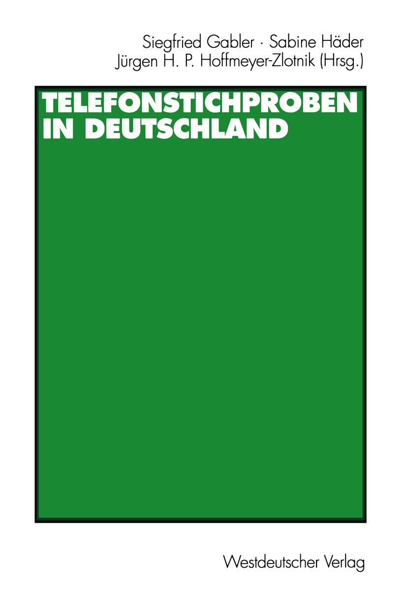 Vorderes Coverbild Telefonstichproben in Deutschland