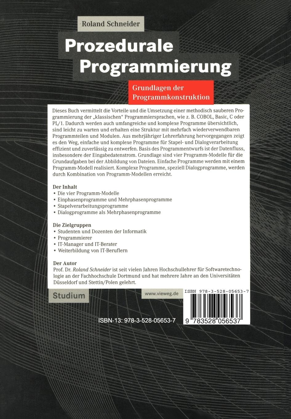 Rückseitencover Prozedurale Programmierung