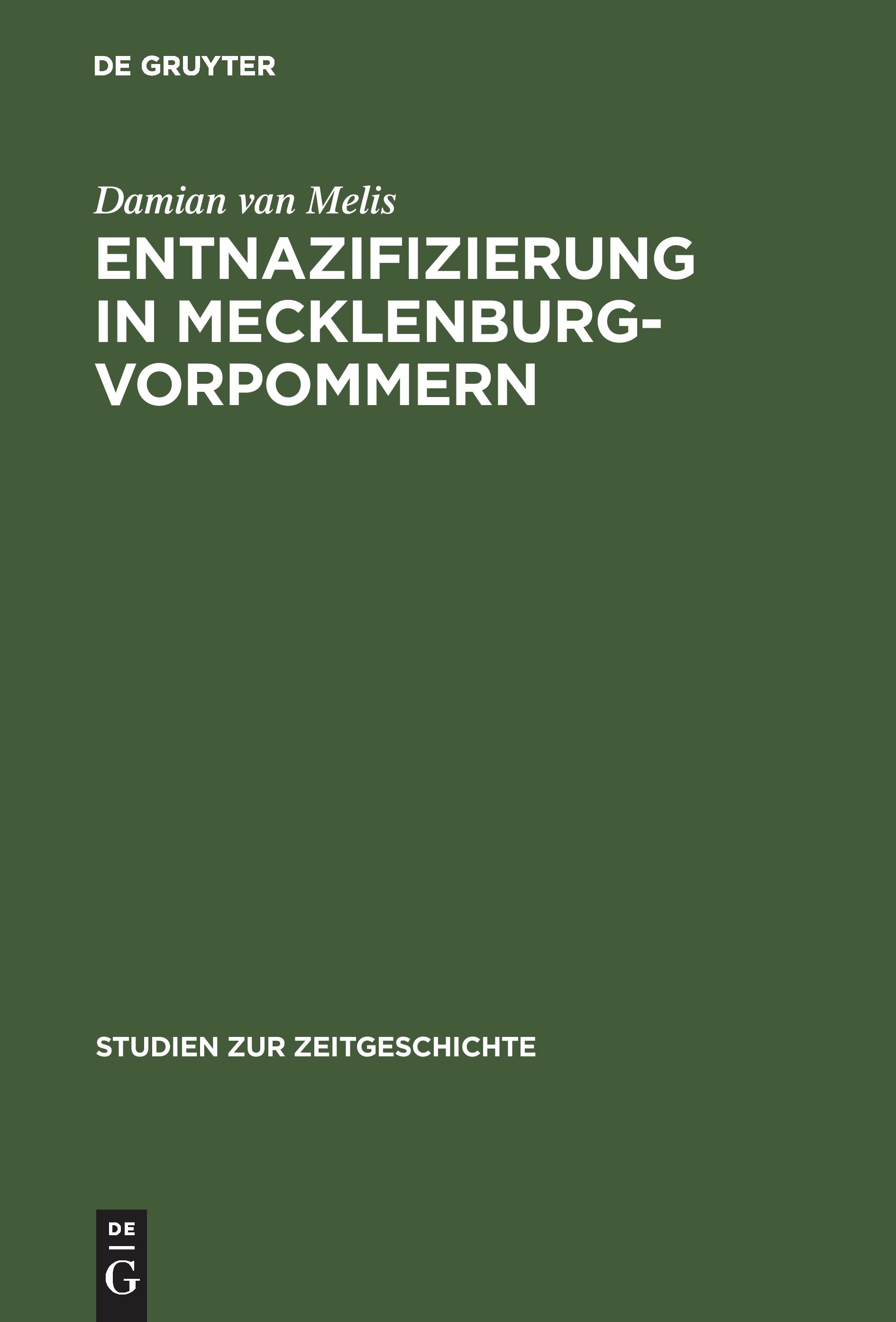 Vorderes Coverbild Entnazifizierung in Mecklenburg-Vorpommern