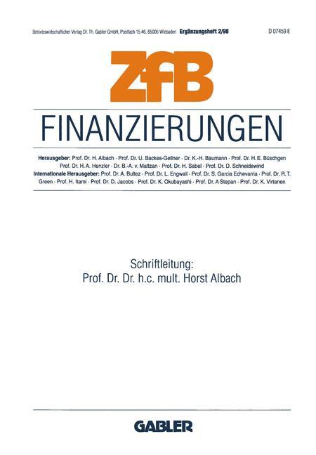 Vorderes Coverbild Finanzierungen