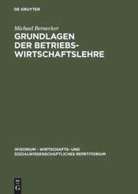 Vorderes Coverbild Grundlagen der Betriebswirtschaftslehre