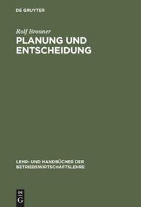 Vorderes Coverbild Planung und Entscheidung