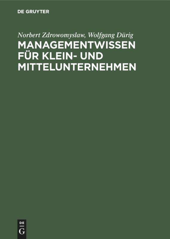 Vorderes Coverbild Managementwissen für Klein- und Mittelunternehmen