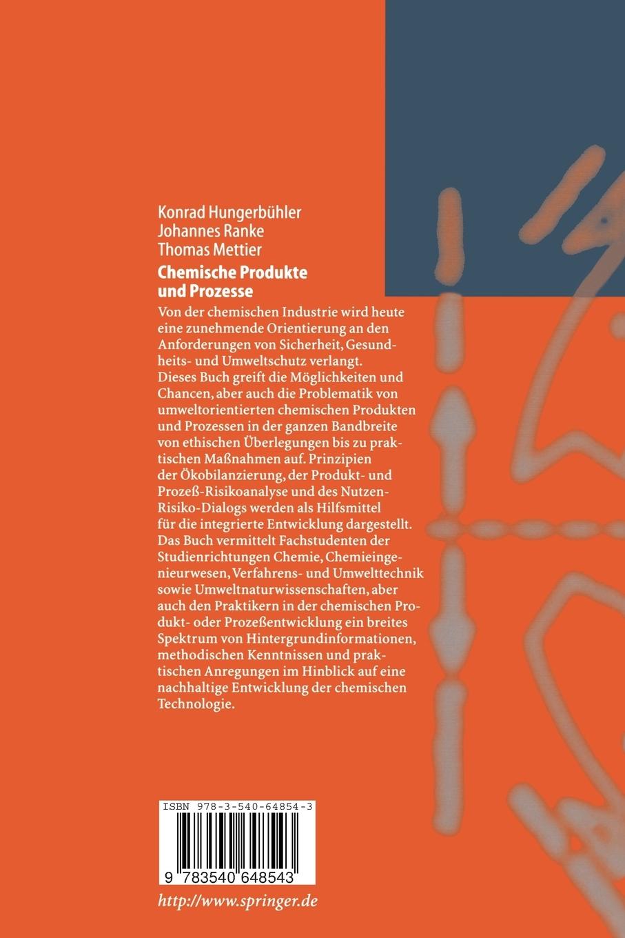 Rückseitencover Chemische Produkte und Prozesse