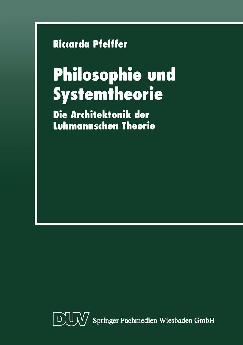 Vorderes Coverbild Philosophie und Systemtheorie