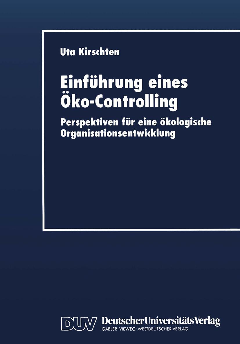 Vorderes Coverbild Einführung eines Öko-Controlling