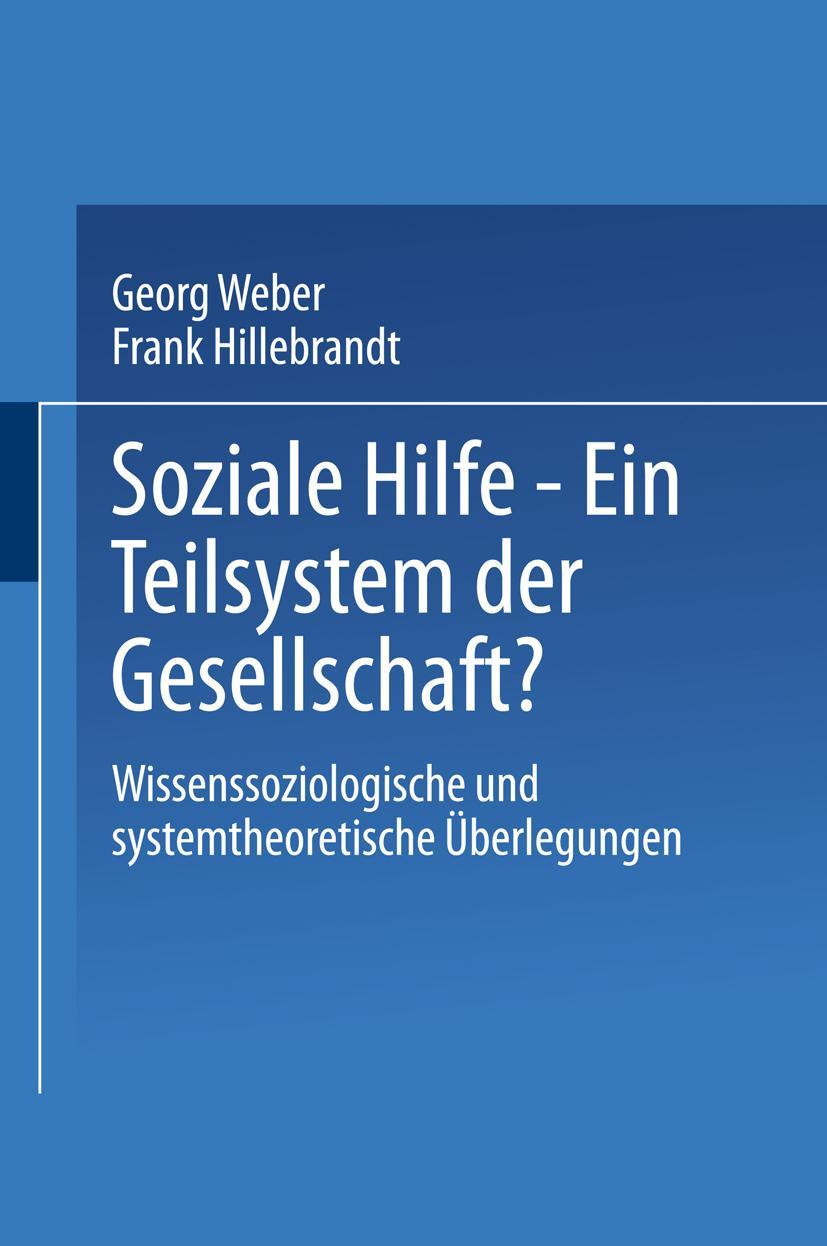 Vorderes Coverbild Soziale Hilfe - Ein Teilsystem der Gesellschaft?