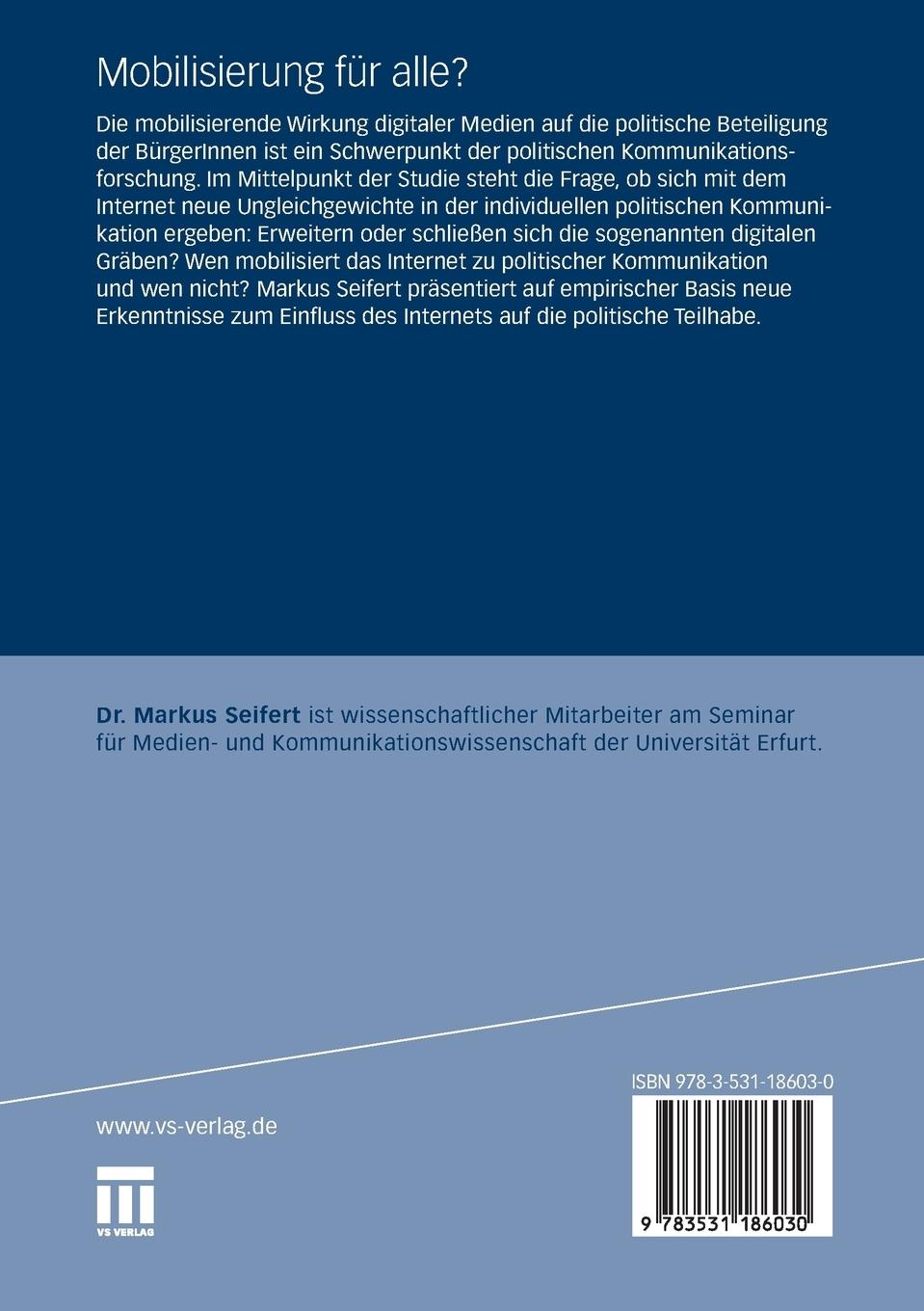 Rückseitencover Mobilisierung für alle?