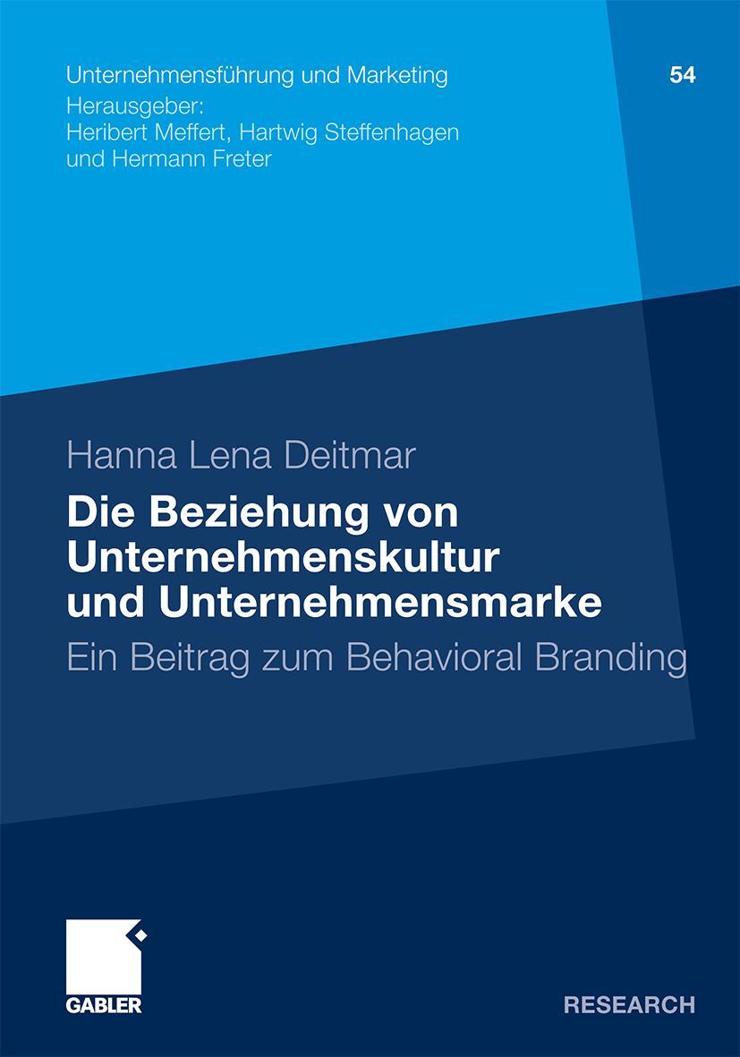 Vorderes Coverbild Die Beziehung von Unternehmenskultur und Unternehmensmarke