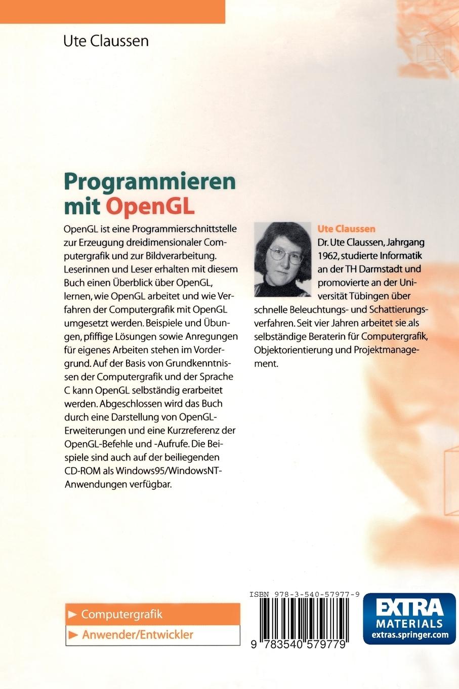 Rückseitencover Programmieren mit OpenGL