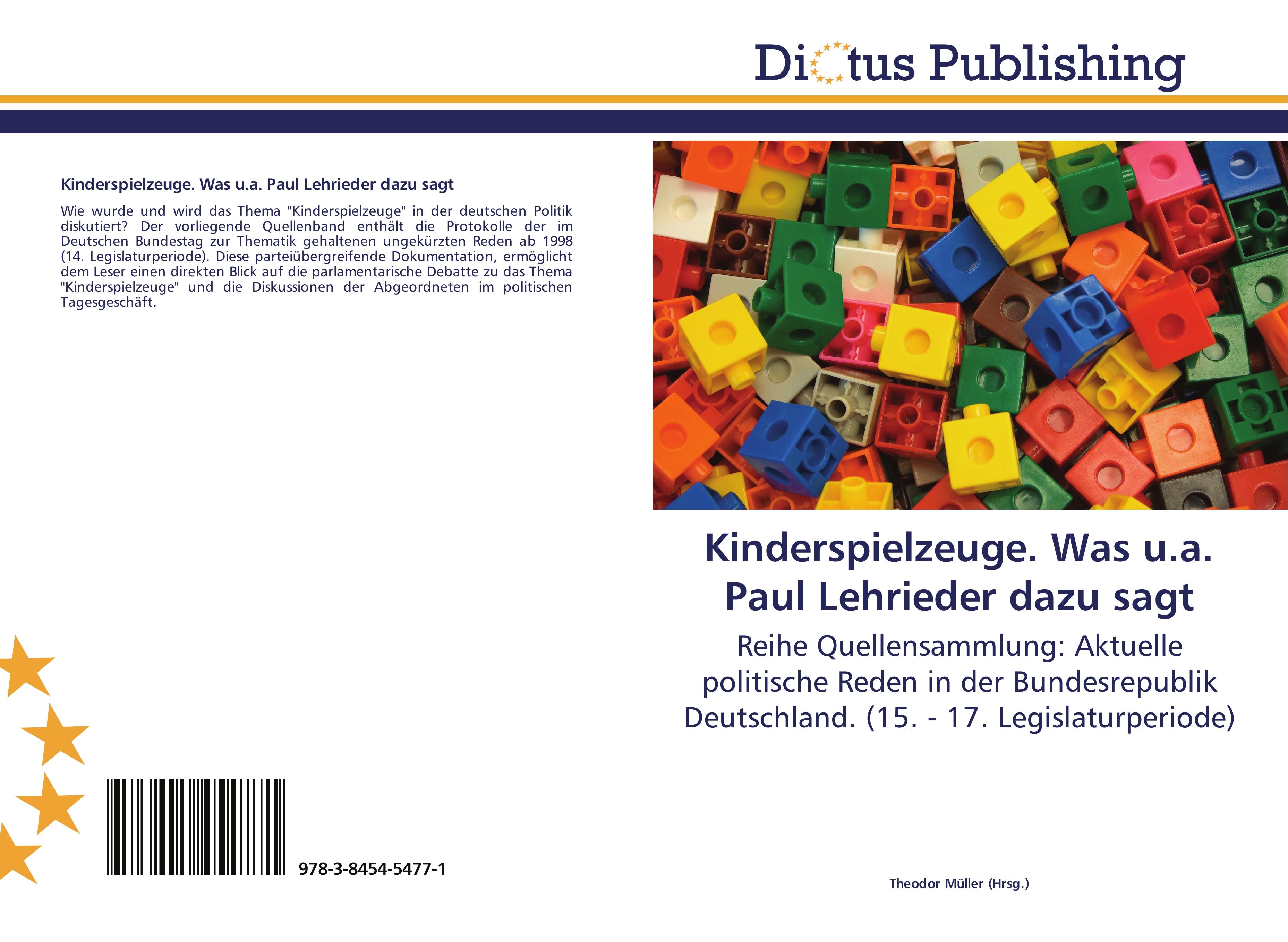 Vorderes Coverbild Kinderspielzeuge. Was u.a. Paul Lehrieder dazu sagt