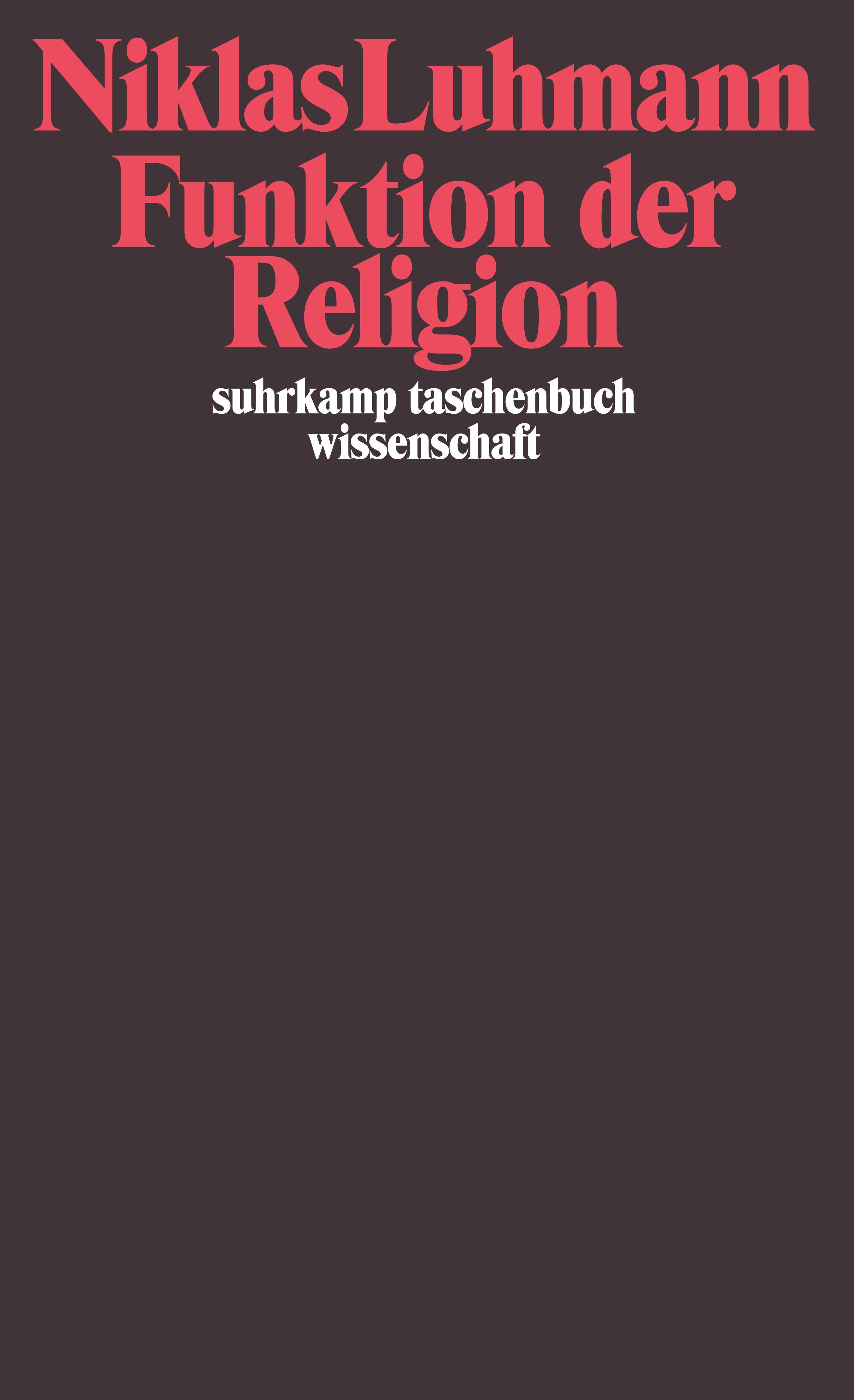 Vorderes Coverbild Funktion der Religion