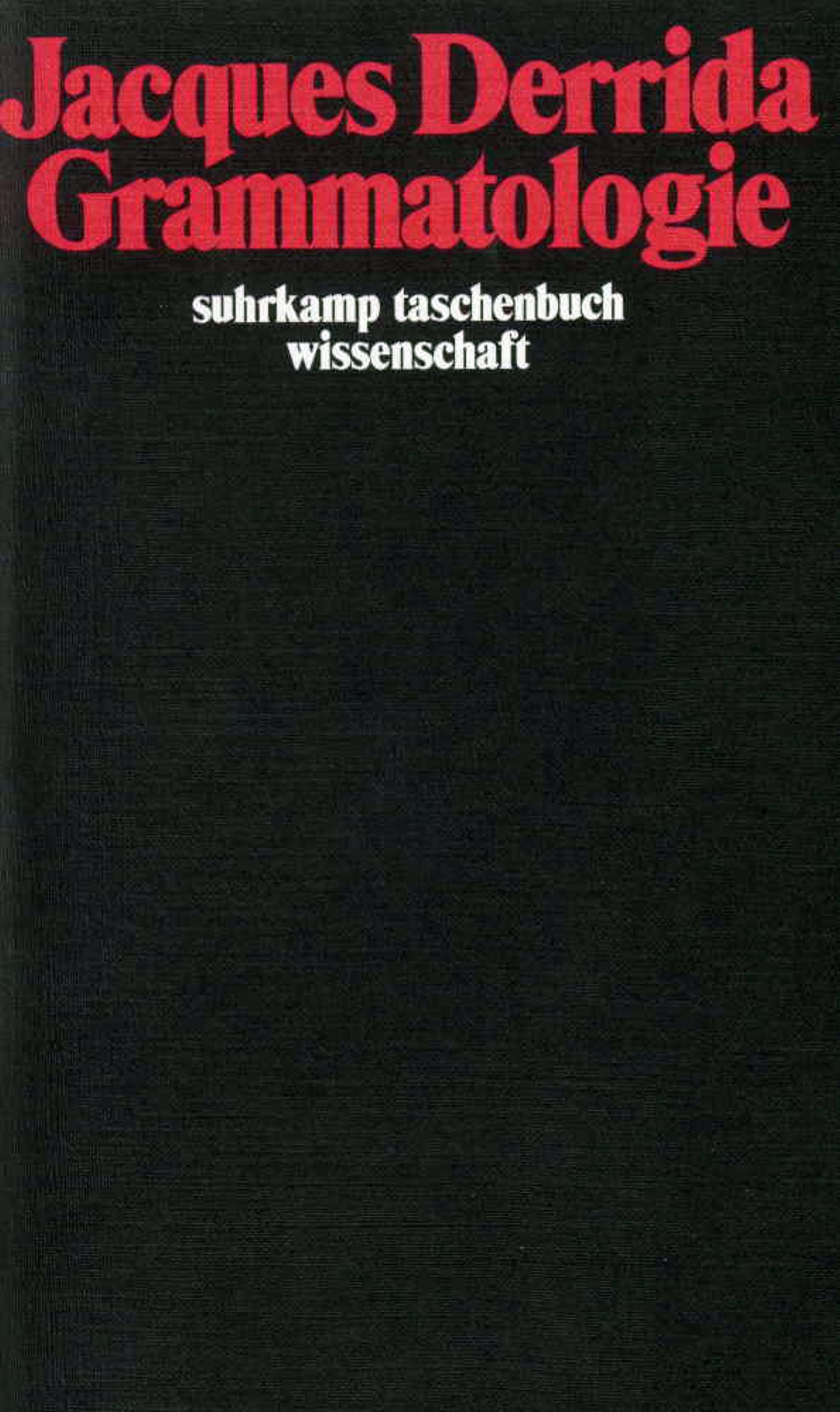 Vorderes Coverbild Grammatologie