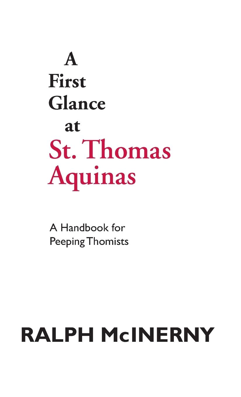 Vorderes Coverbild A First Glance at St. Thomas Aquinas