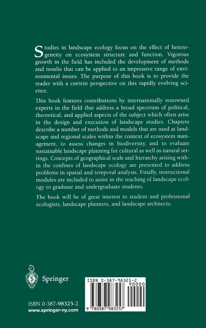 Rückseitencover Landscape Ecological Analysis