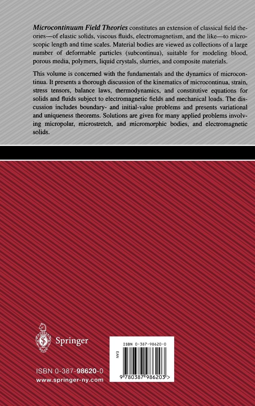 Rückseitencover Microcontinuum Field Theories