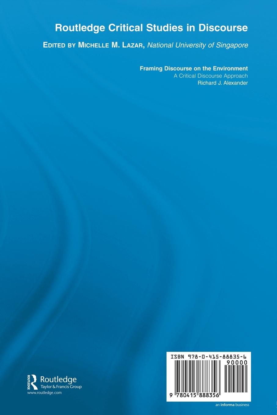 Rückseitencover Framing Discourse on the Environment