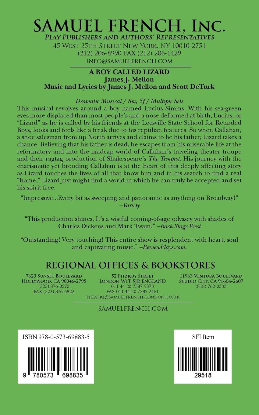 Rückseitencover A Boy Called Lizard