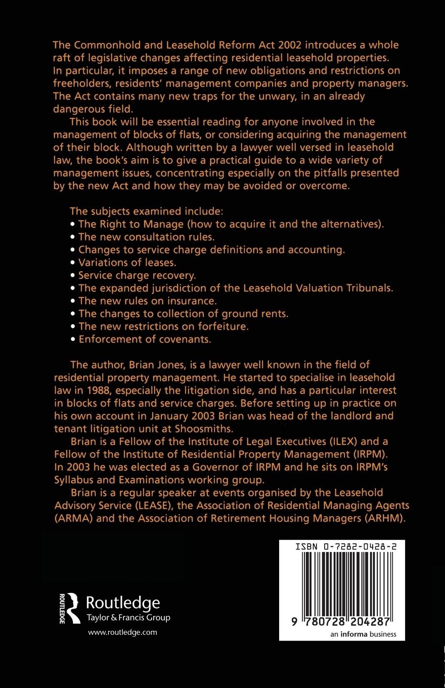 Rückseitencover Right to Manage & Service Charges