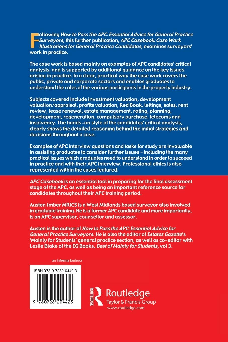 Rückseitencover APC Case Book