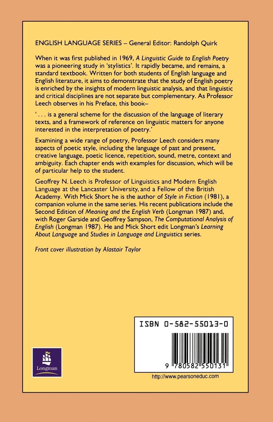 Rückseitencover A Linguistic Guide to English Poetry