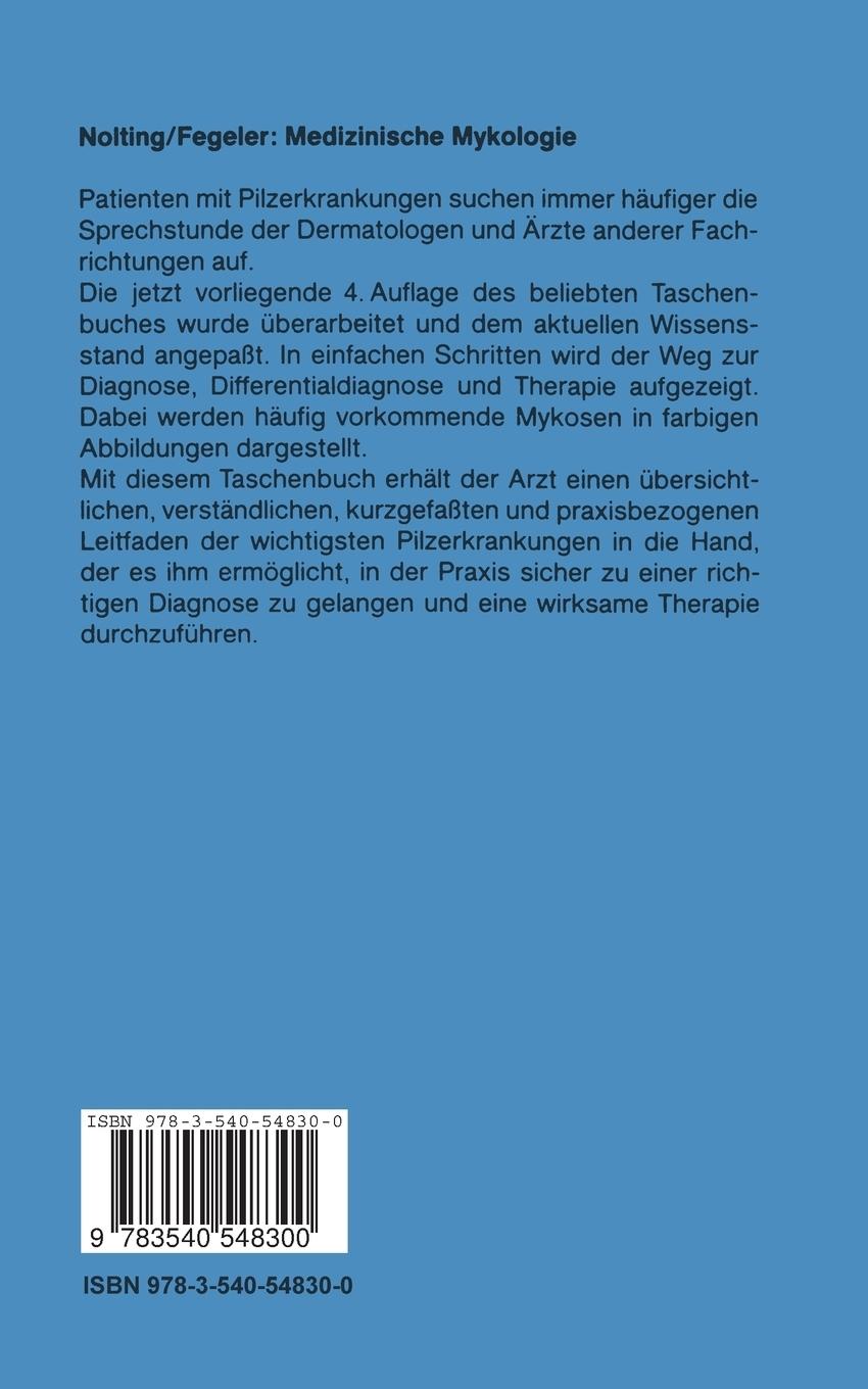 Rückseitencover Medizinische Mykologie