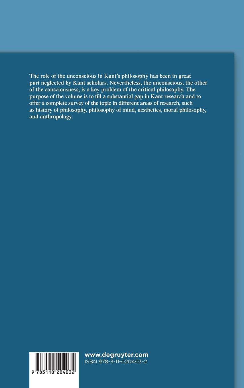 Rückseitencover Kant's Philosophy of the Unconscious