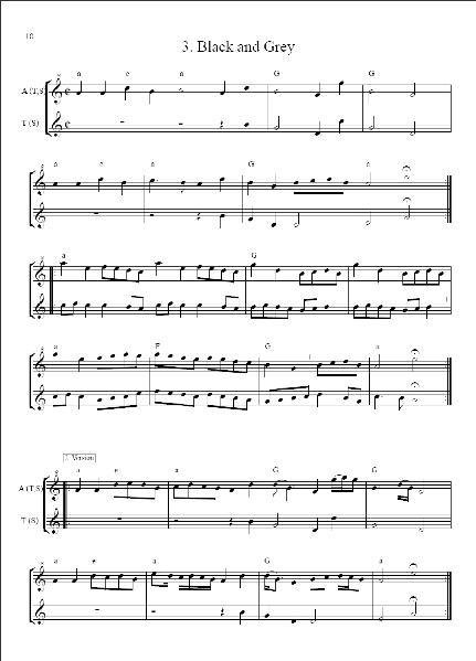 Beispielinhalt (Bild) Duette für Blockflöten