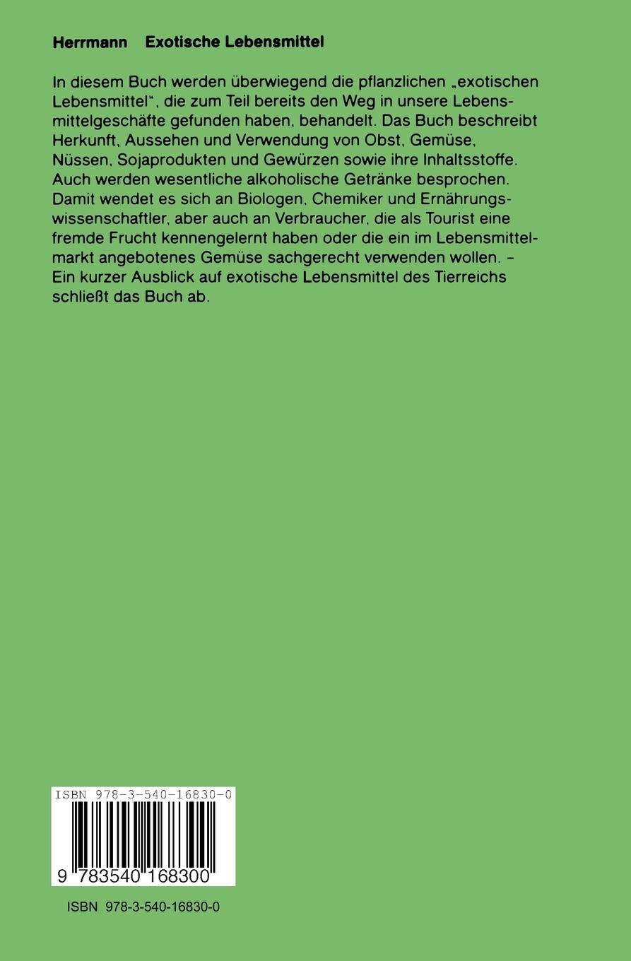 Rückseitencover Exotische Lebensmittel