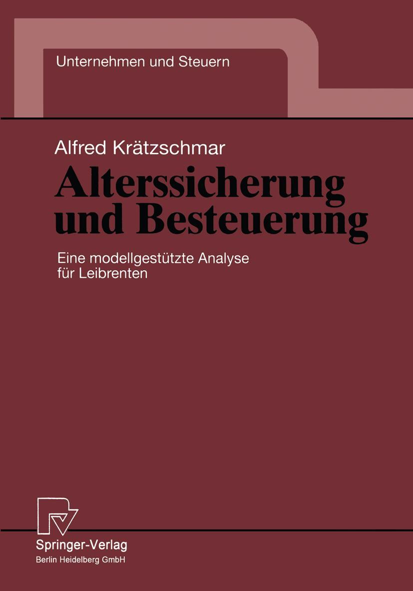 Vorderes Coverbild Alterssicherung und Besteuerung